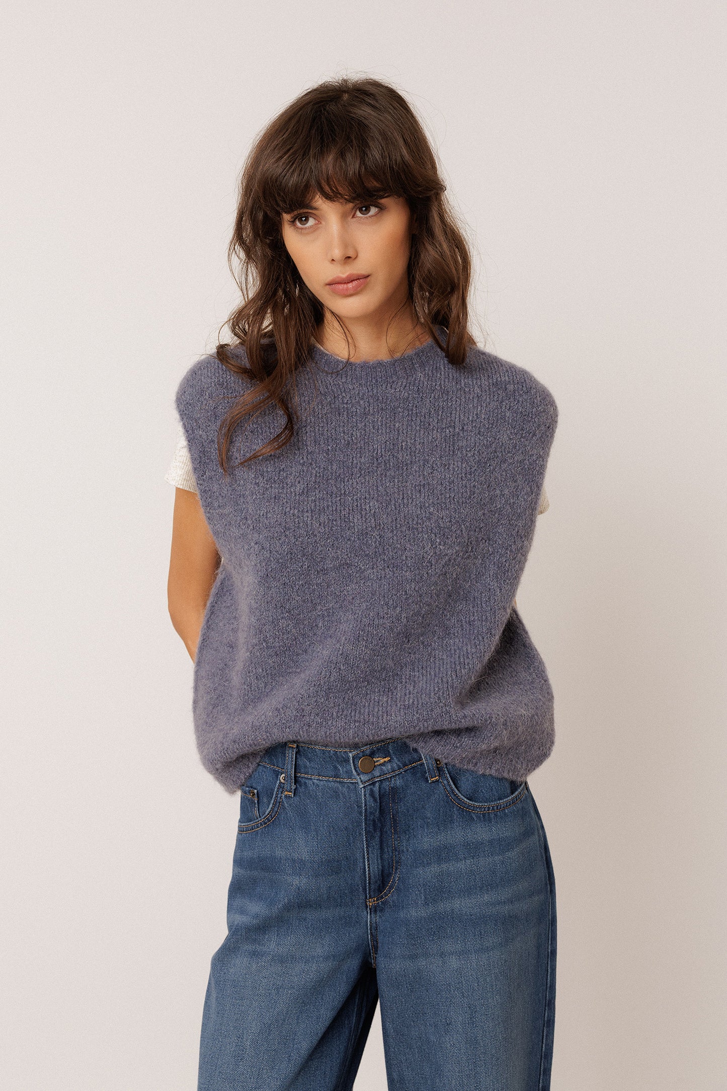 BOXY VEST WITH MOHAIR