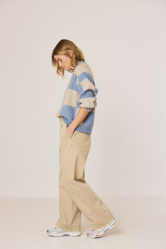 BRUSHED-EFFECT PLAID SWEATER 3