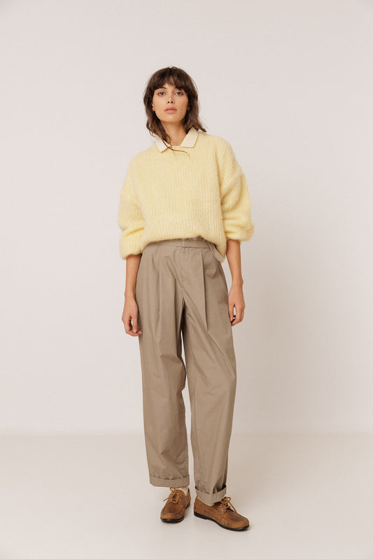 BRUSHED-EFFECT MOHAIR SWEATER 1