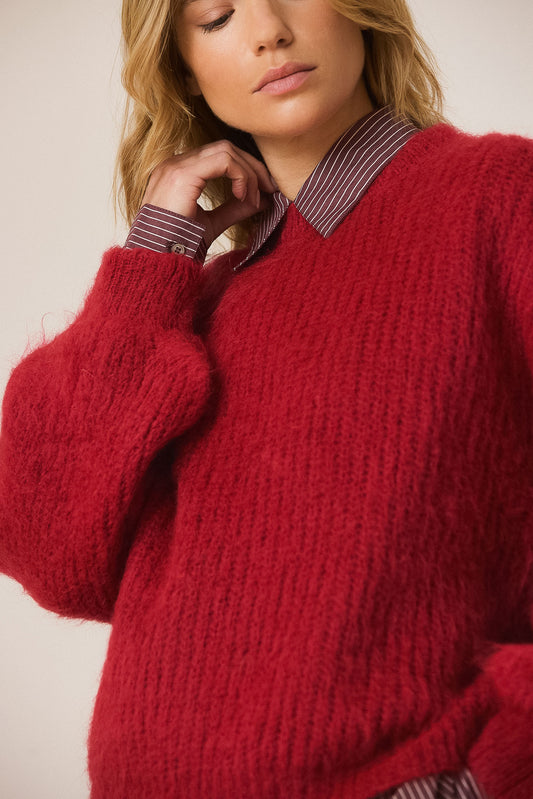 BRUSHED-EFFECT MOHAIR SWEATER 2