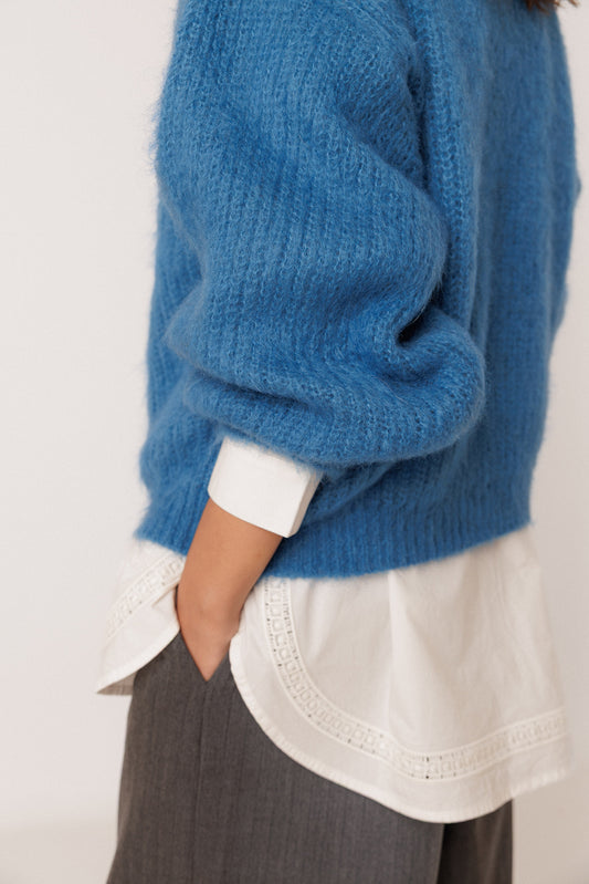 BRUSHED-EFFECT MOHAIR SWEATER 4