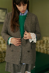 BRUSHED-EFFECT MOHAIR SWEATER