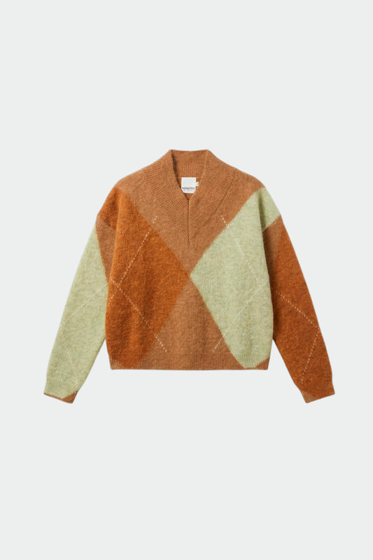 ALPACA MAXI-DIAMOND INTARSIA SWEATER 5