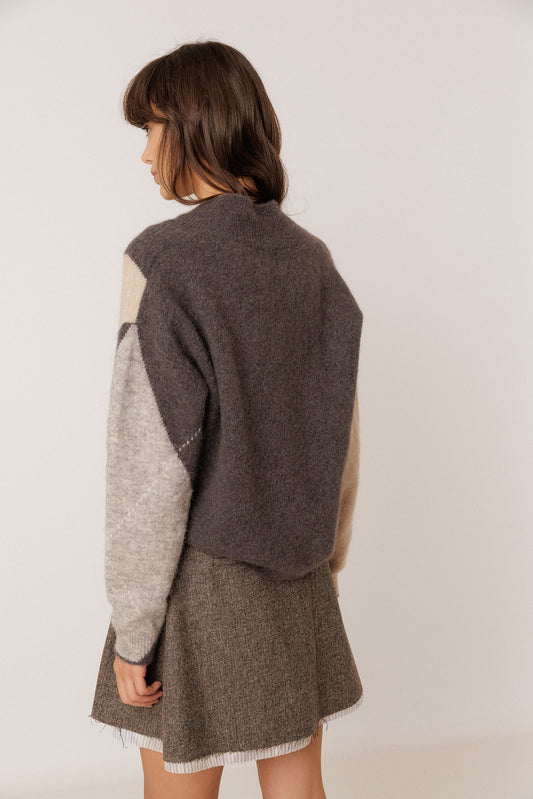 ALPACA MAXI-DIAMOND INTARSIA SWEATER 4