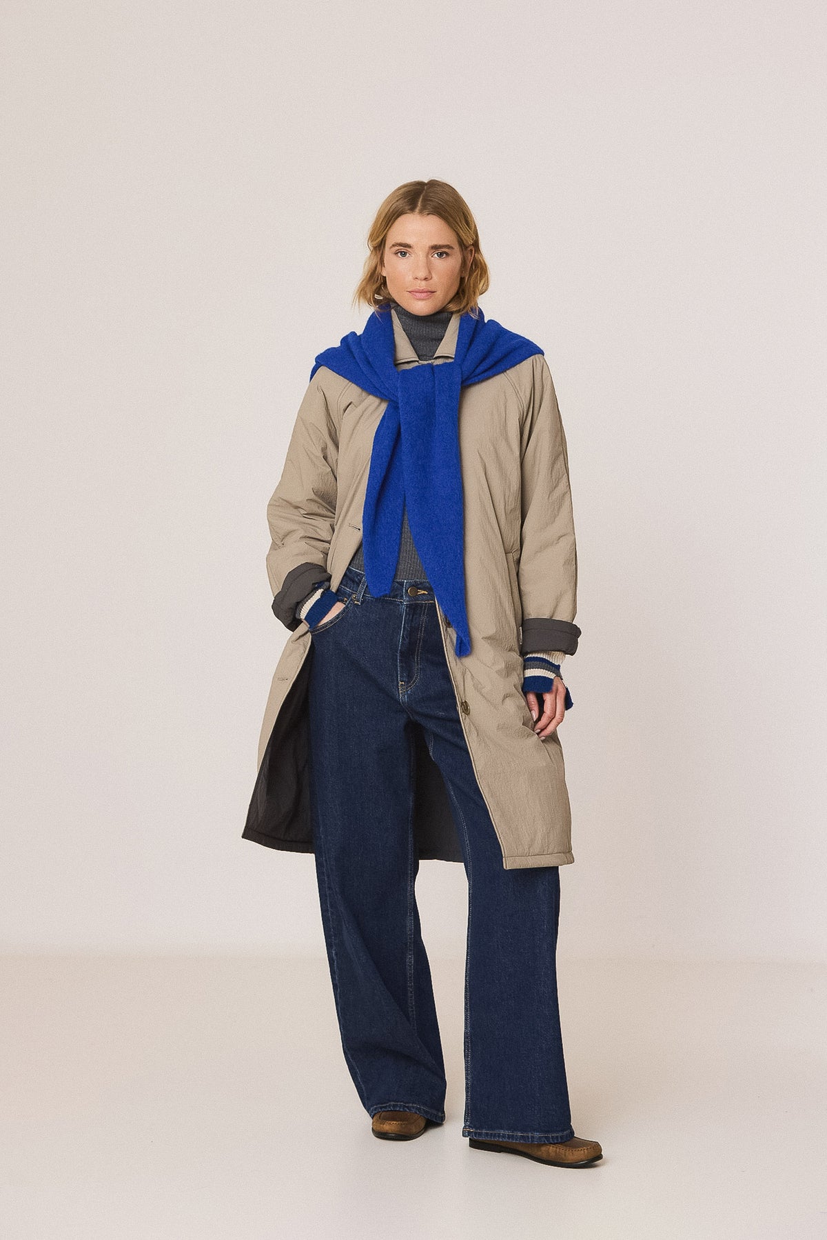 REVERSIBLE QUILTED TRENCH COAT