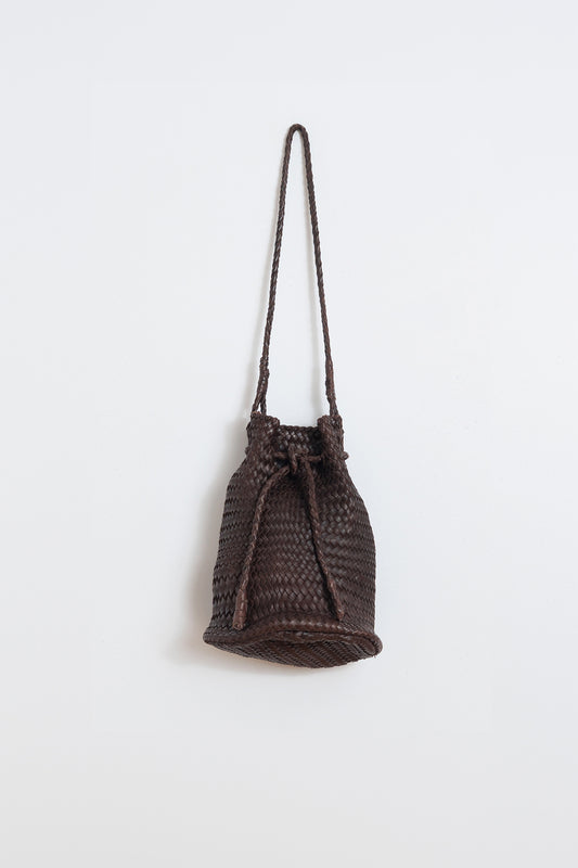 BRAIDED-LEATHER BUCKET BAG 4