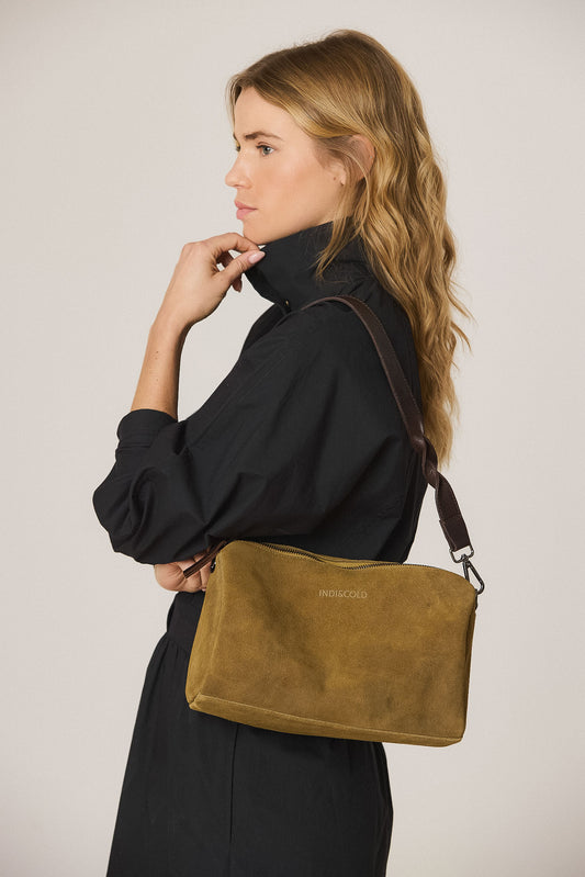 SPLIT-SUEDE SHOULDER BAG 1