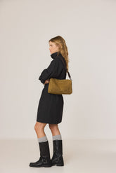 SPLIT-SUEDE SHOULDER BAG