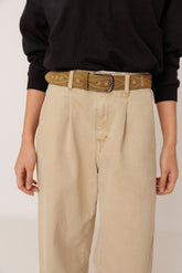 EMBROIDERED LEATHER BELT