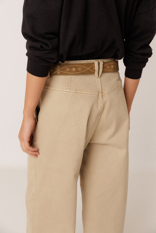 EMBROIDERED LEATHER BELT 3