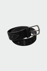 EMBROIDERED LEATHER BELT