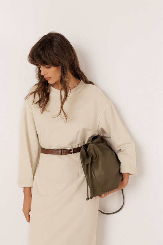 RUCHED-LEATHER SLING BAG 3