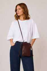 MINI RUCHED-LEATHER BAG
