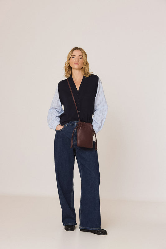 MINI RUCHED-LEATHER BAG 1