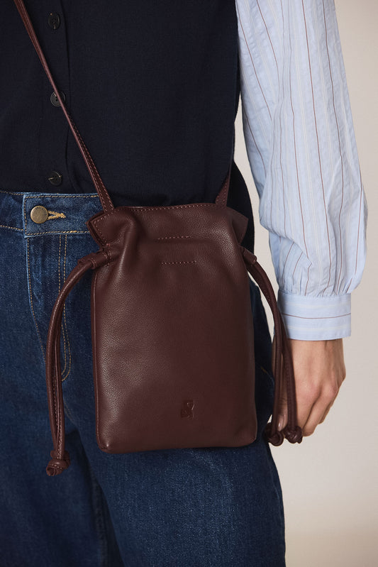 MINI RUCHED-LEATHER BAG 2