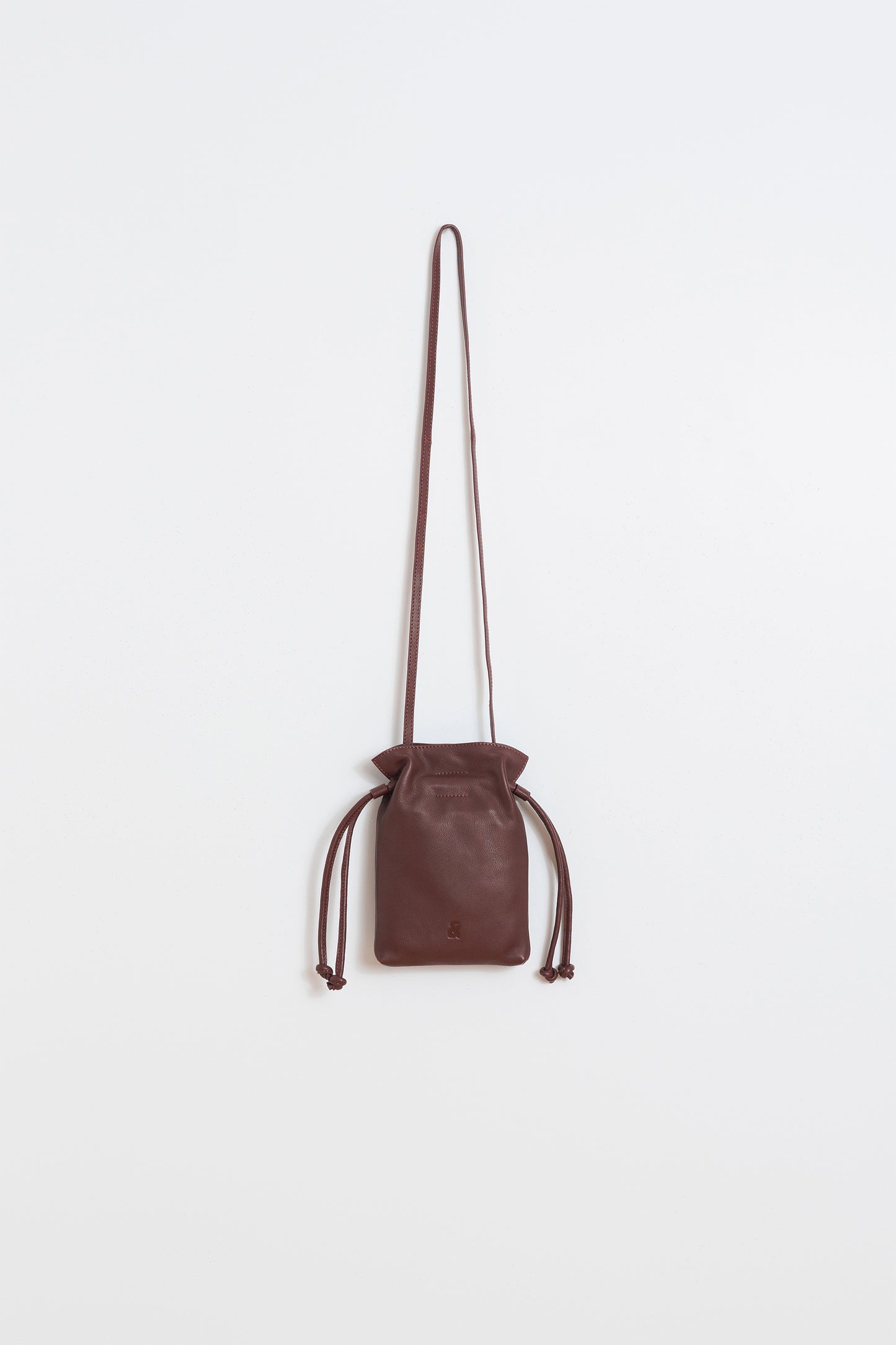 MINI RUCHED-LEATHER BAG