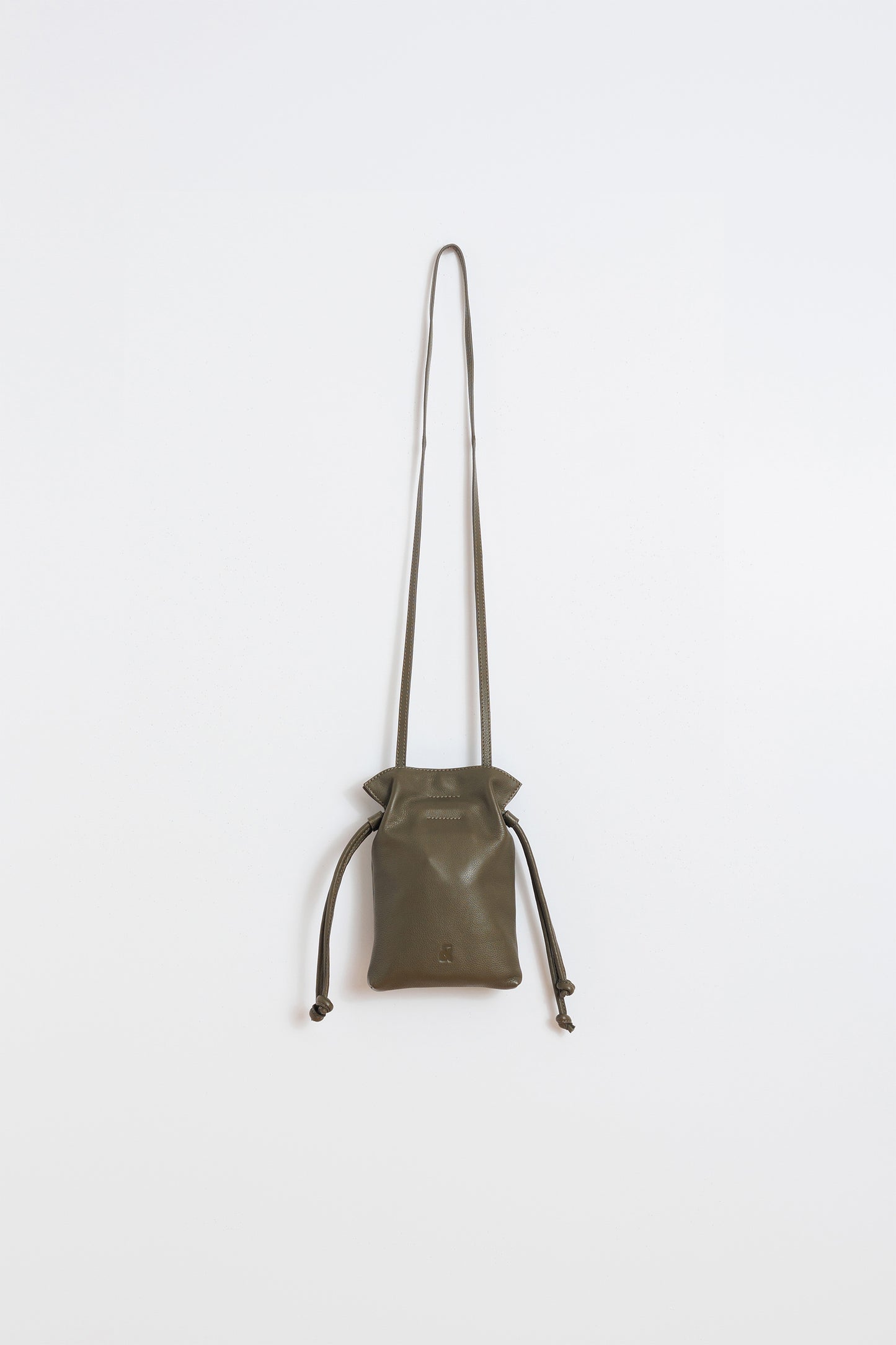 MINI RUCHED-LEATHER BAG