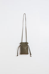 MINI RUCHED-LEATHER BAG