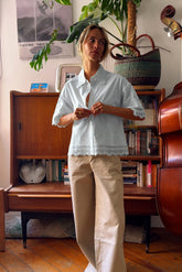 EMBROIDERED POPLIN SHIRT