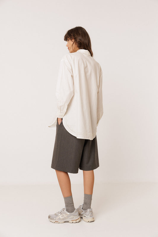 EMBROIDERED POPLIN MAXI SHIRT 3