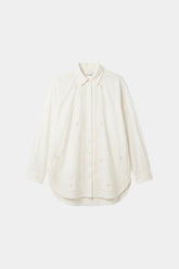 EMBROIDERED POPLIN MAXI SHIRT