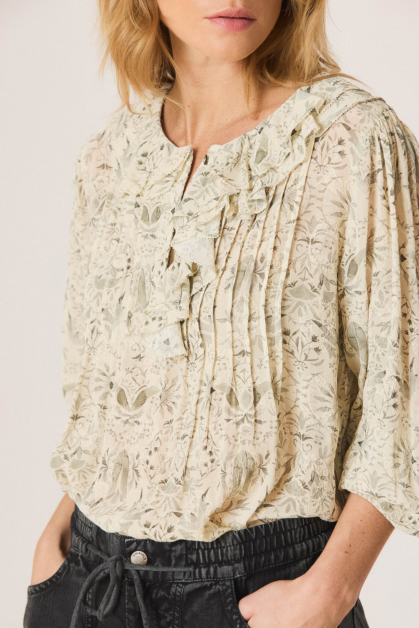 ART DECO PRINT BLOUSE