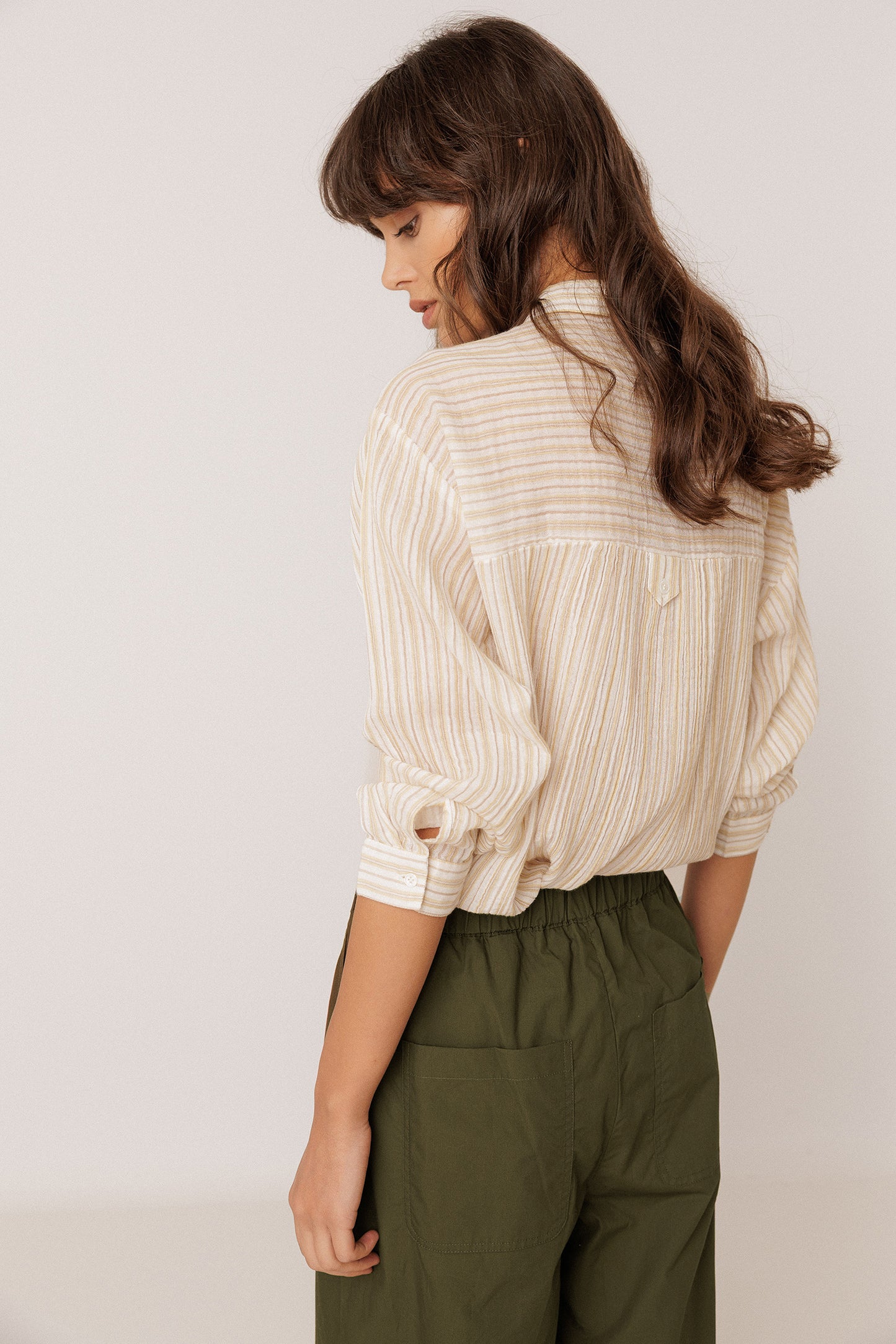 STRIPED DOUBLE-GAUZE SHIRT