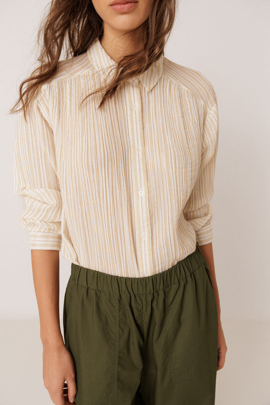 STRIPED DOUBLE-GAUZE SHIRT 5