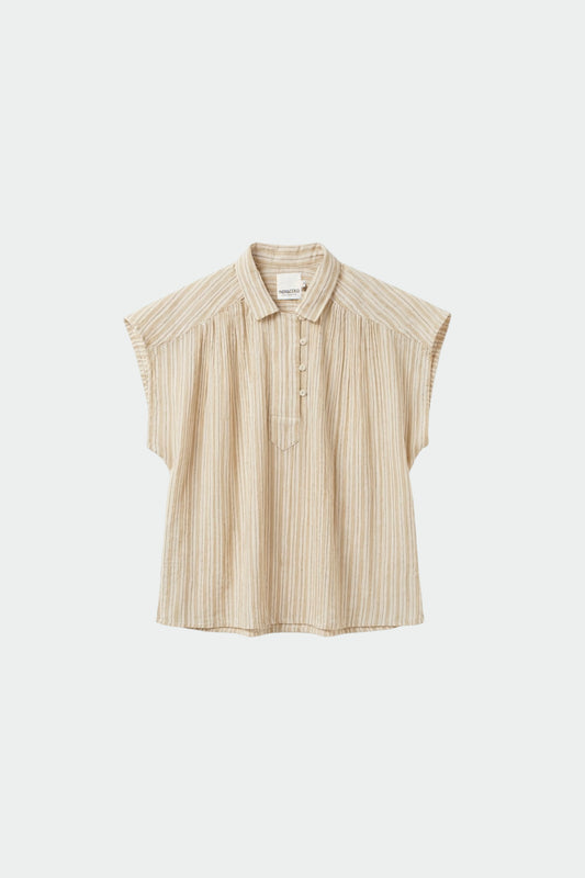STRIPED DOUBLE-GAUZE BLOUSE 6