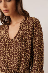 ETHNIC-PRINT BLOUSE