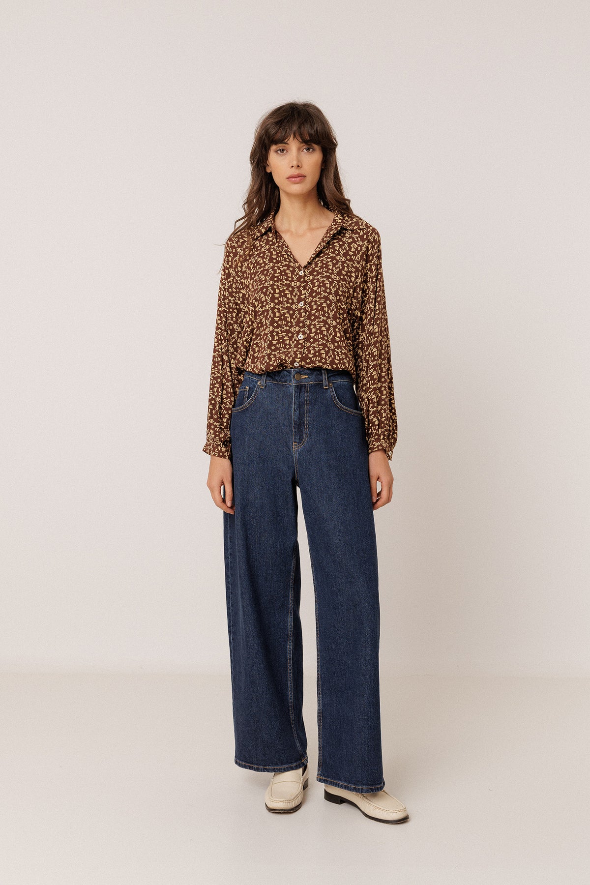 ETHNIC-PRINT SHIRT