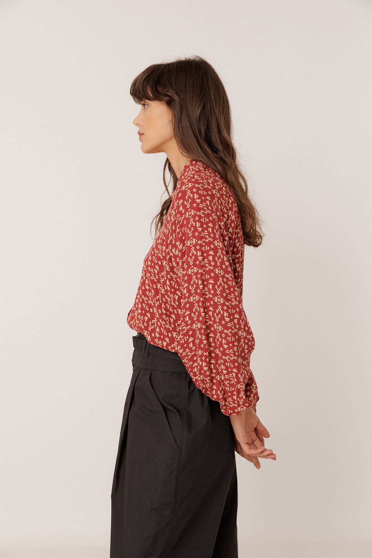 ETHNIC-PRINT SHIRT