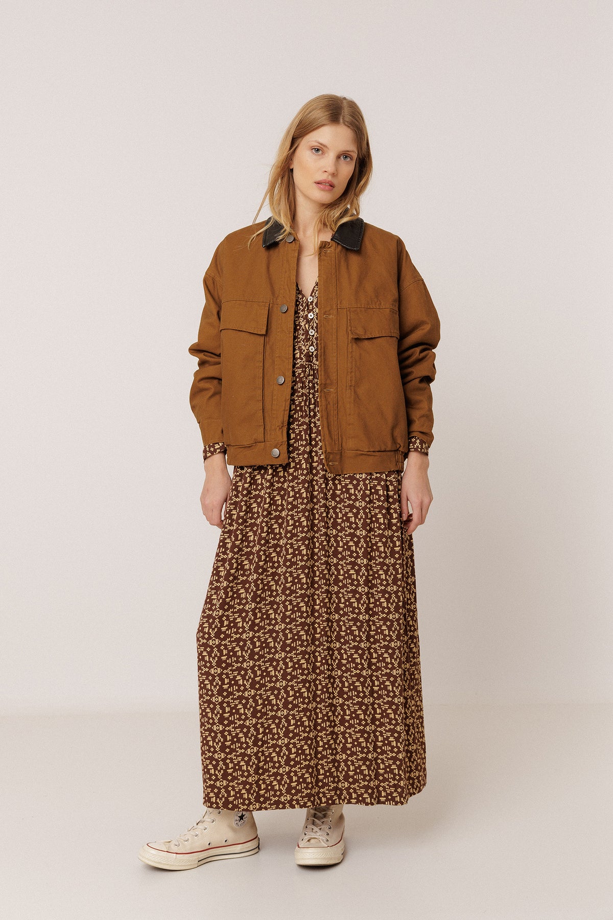 ETHNIC-PRINT DRESS