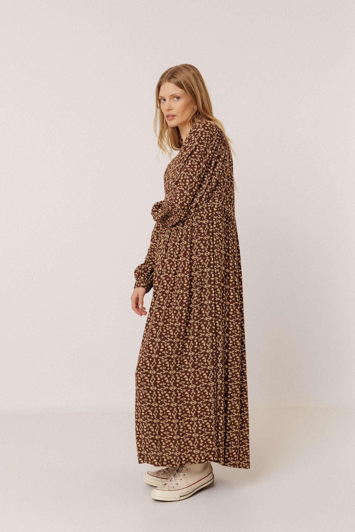 ETHNIC-PRINT DRESS