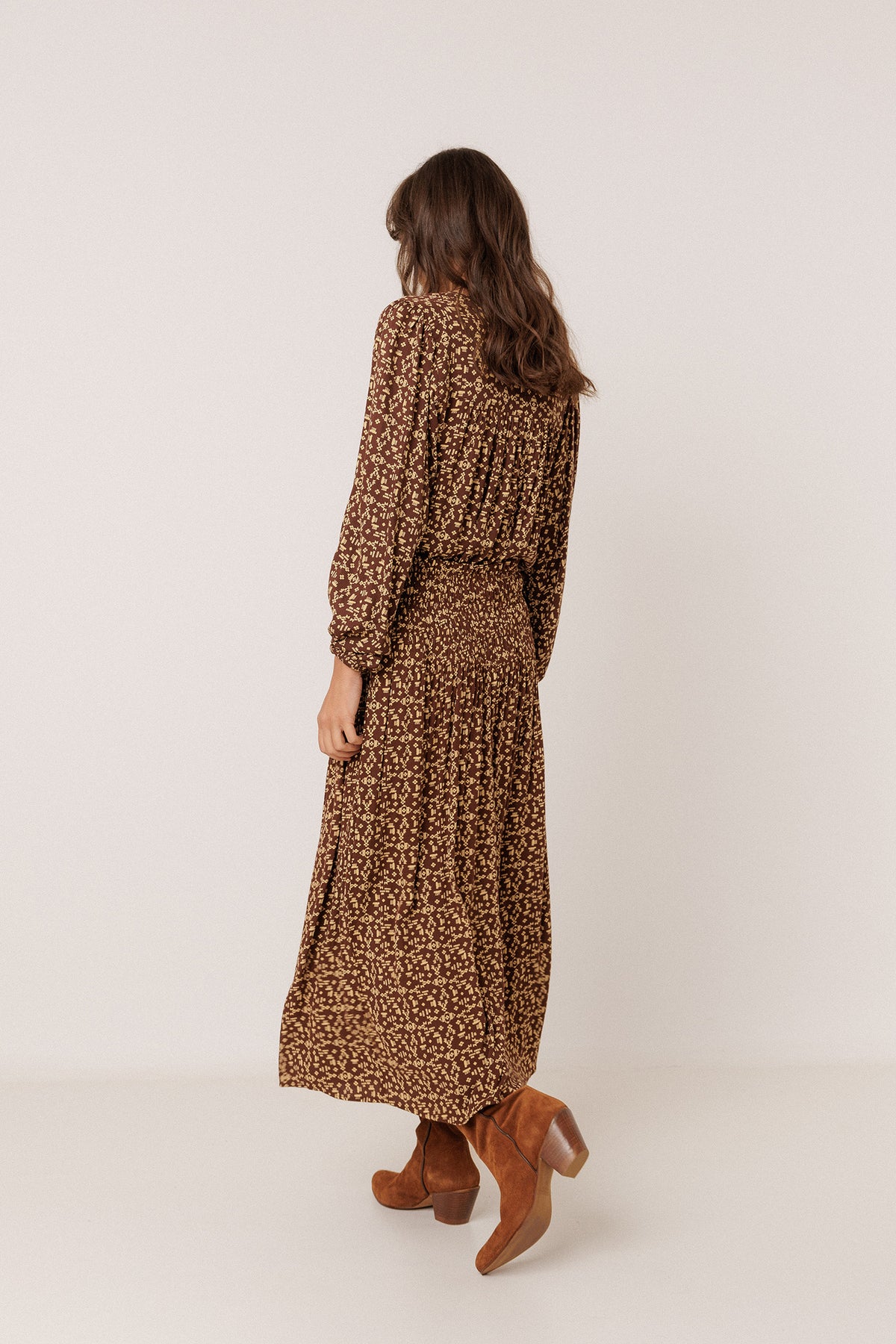 ETHNIC-PRINT SKIRT