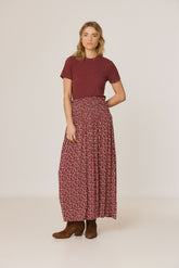 ETHNIC-PRINT SKIRT