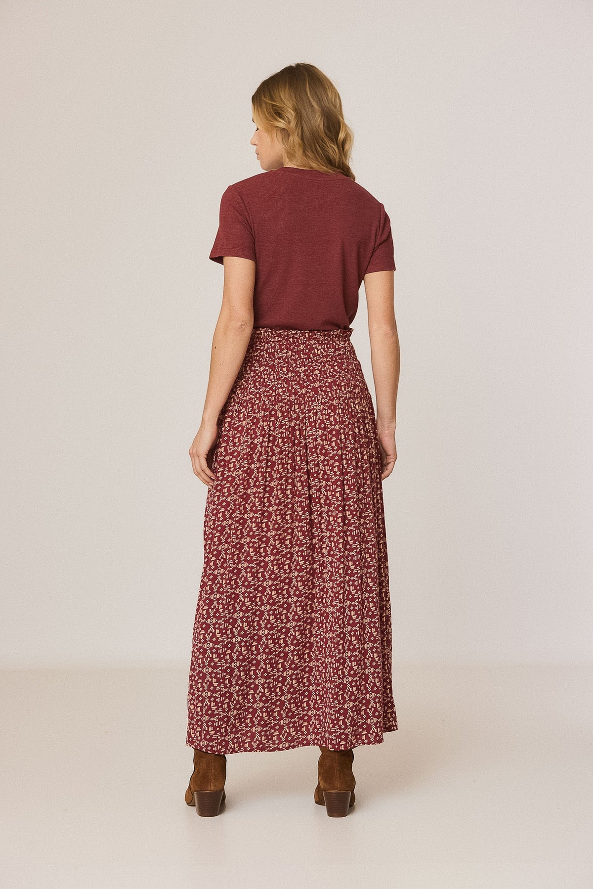 ETHNIC-PRINT SKIRT