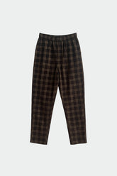 ELASTIC MICRO-CORDUROY CHECKERED PANTS