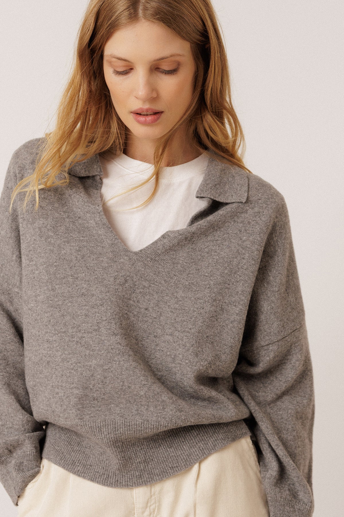 POLO SWEATER WITH CASHMERE