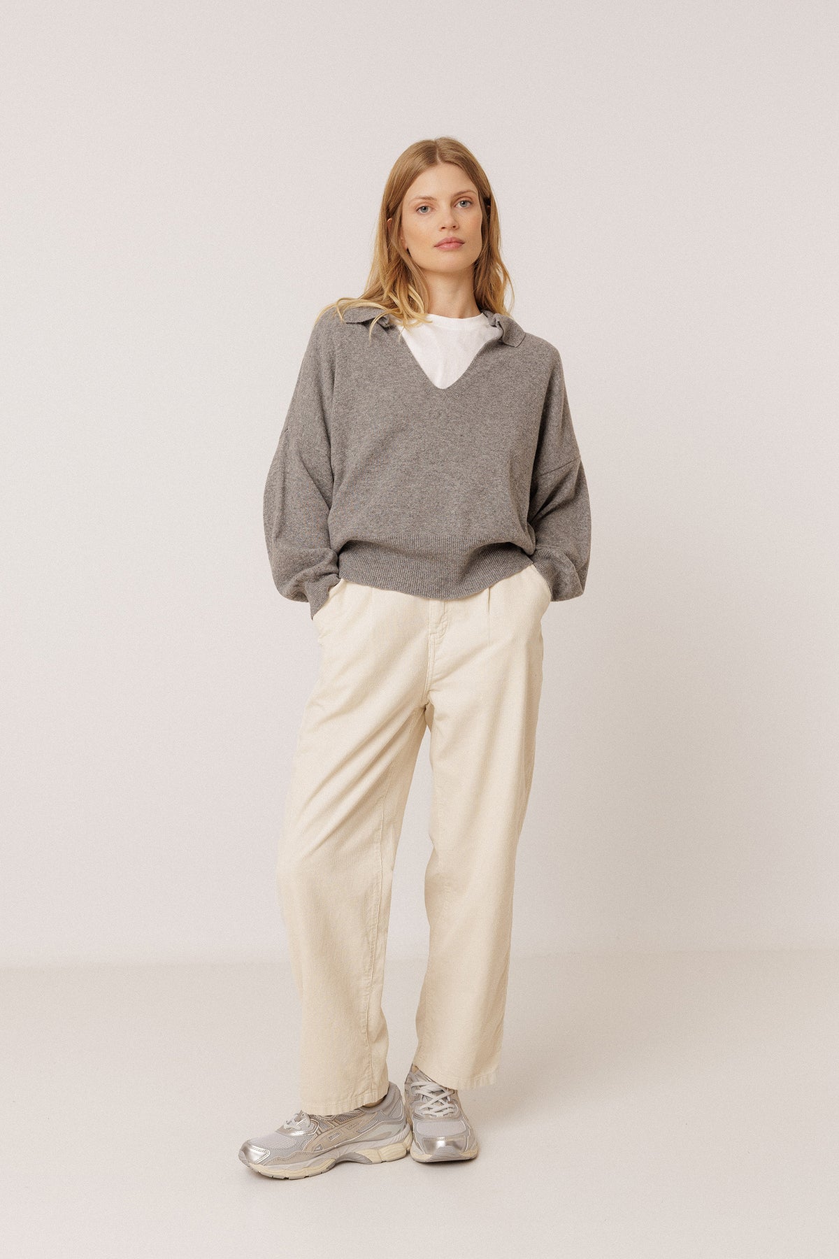 POLO SWEATER WITH CASHMERE