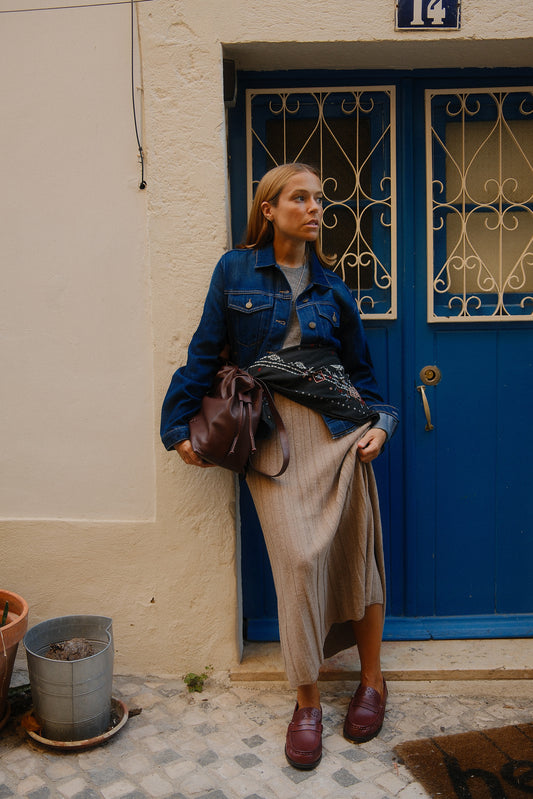 RIBBED MIDI SKIRT WITH CASHMERE 1