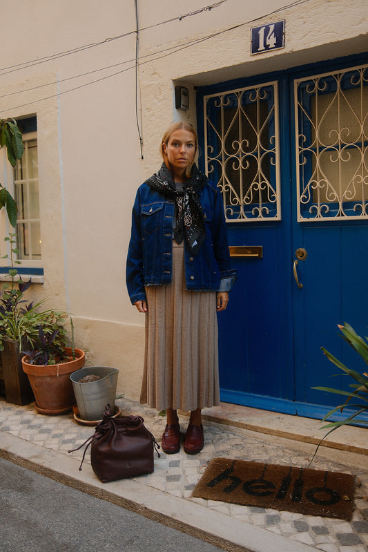 RIBBED MIDI SKIRT WITH CASHMERE 2