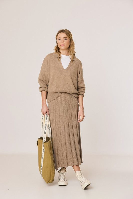 RIBBED MIDI SKIRT WITH CASHMERE 3
