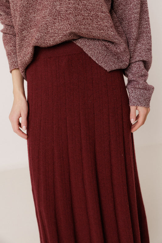 RIBBED MIDI SKIRT WITH CASHMERE 4