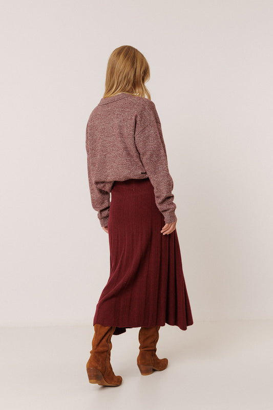 RIBBED MIDI SKIRT WITH CASHMERE 5
