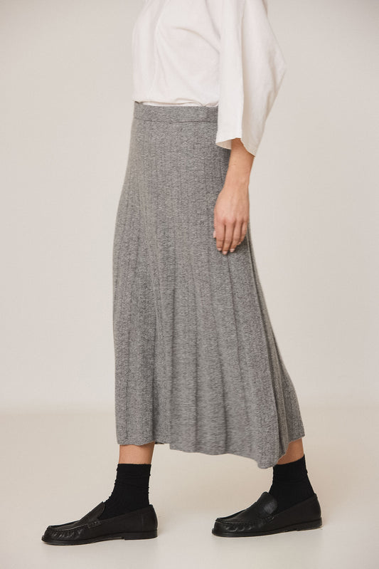 RIBBED MIDI SKIRT WITH CASHMERE 3