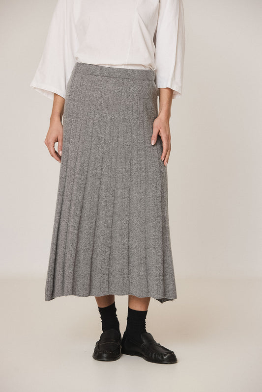 RIBBED MIDI SKIRT WITH CASHMERE 5