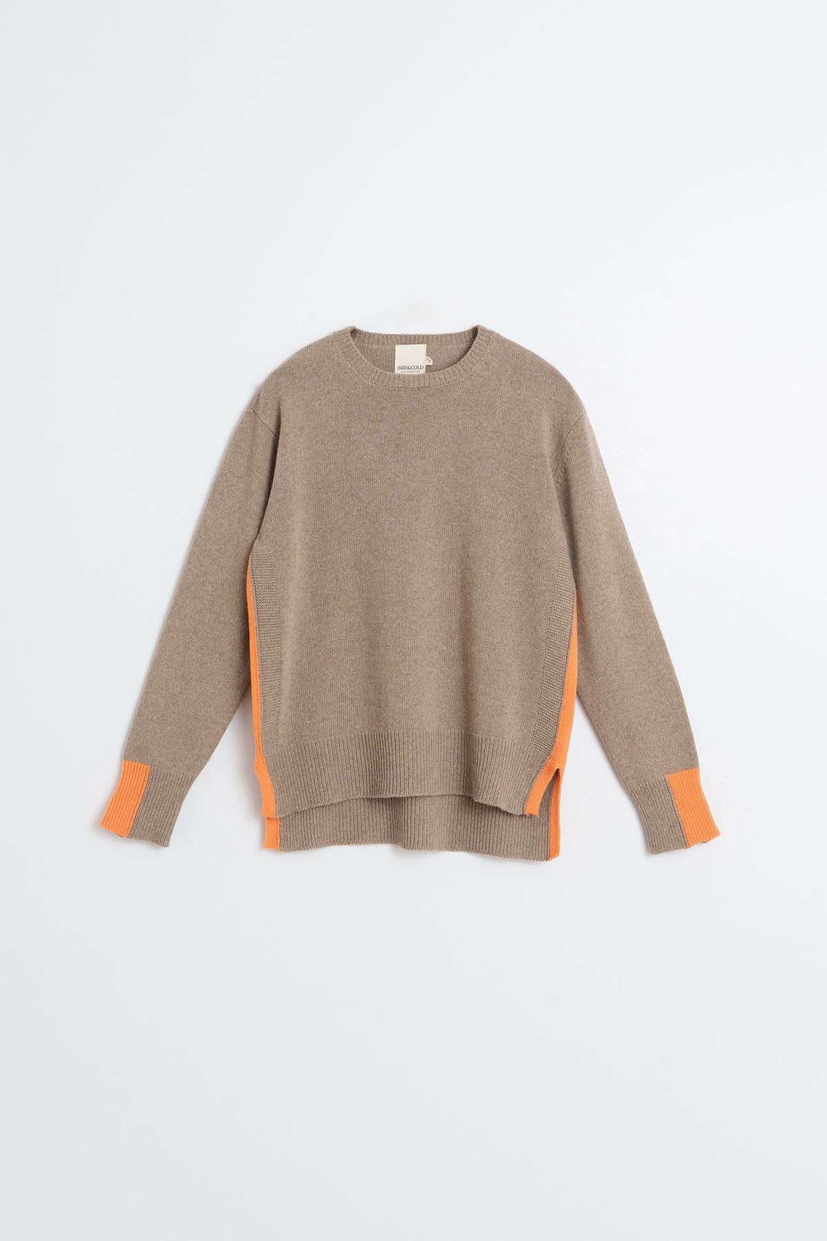 FLUORESCENT-DETAIL SWEATER WITH CASHMERE