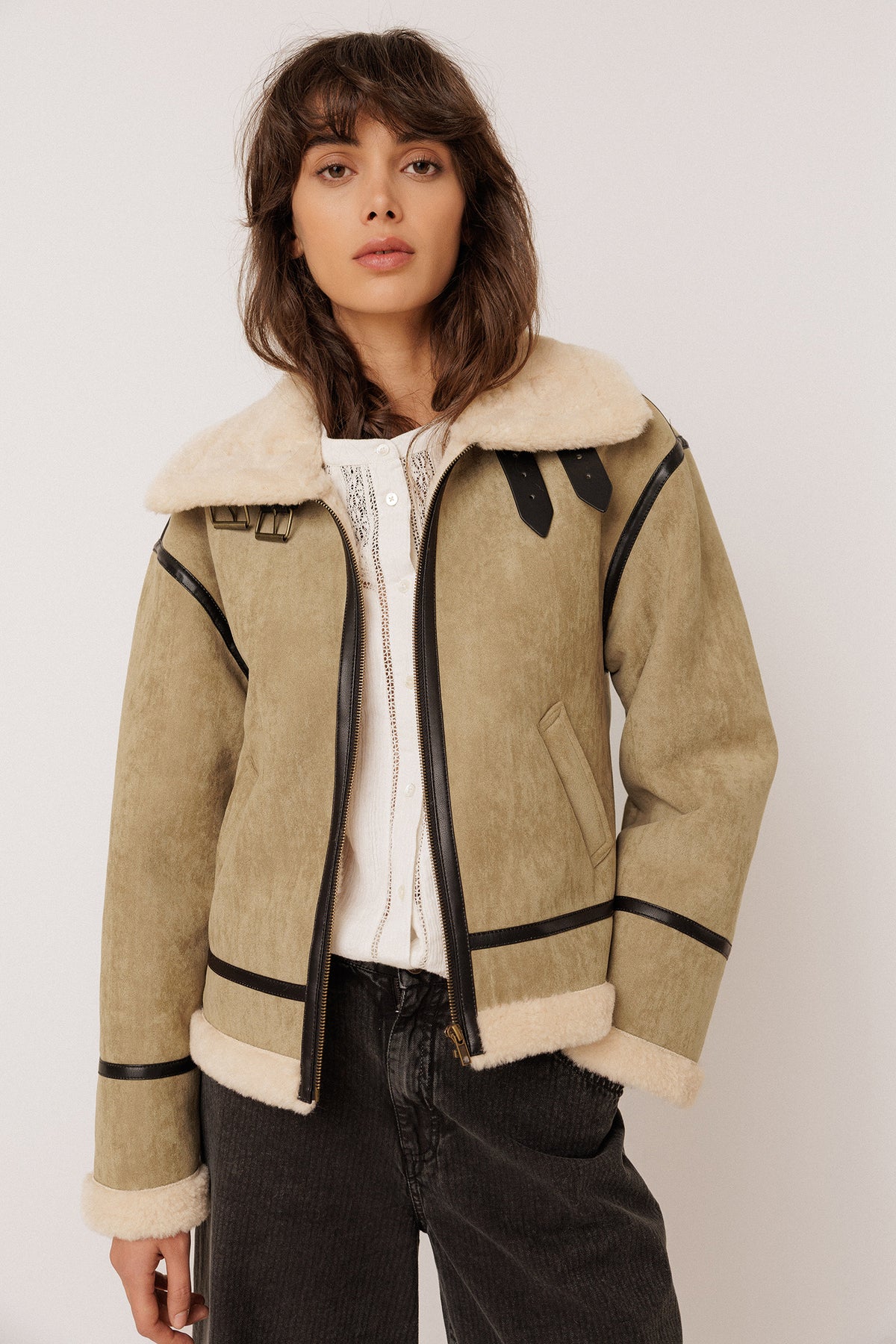 SUEDE AVIATOR JACKET
