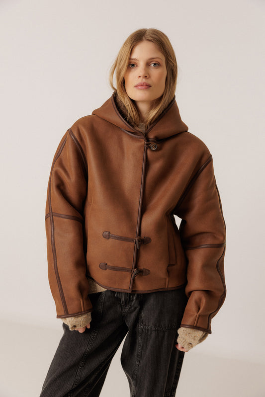 HOODED BOMBER-STYLE JACKET 1
